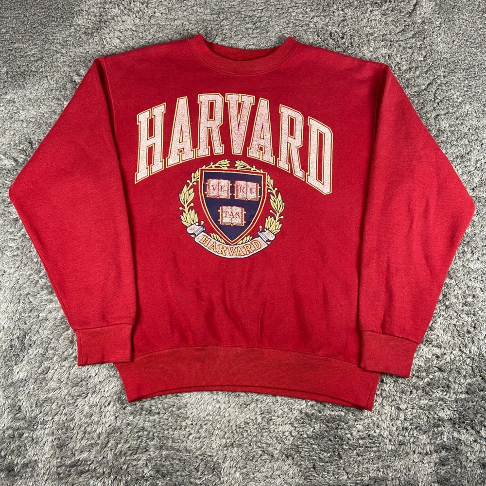 Vintage Harvard Galt Sand Sweatshirt Mens Large Red USA University Crest USA